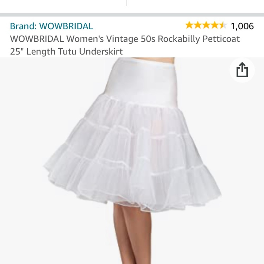 25’ white petticoat